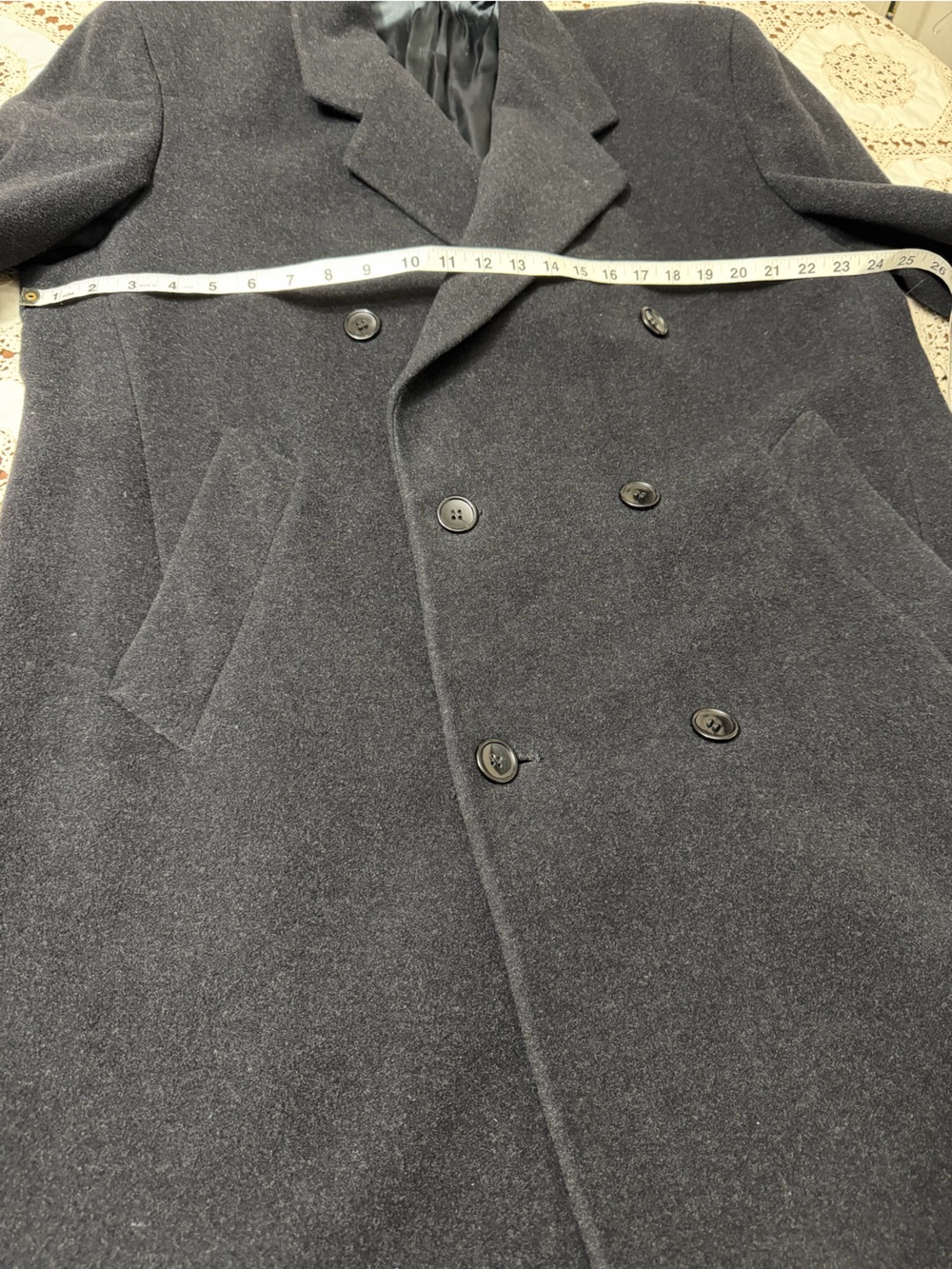 Vintage Tallia Uomo tailored overcoat men’s wool and cashmere blend size XL - Picture 9 of 13
